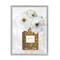 Stupell Industries Leopard Print Perfume Bottle Glam White Spring Florals Framed Wall Art
